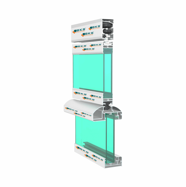 ICS Балконная система со стеклопакетом со стеклянной перегородкой